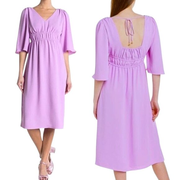 Trina Turk Dresses & Skirts - TRINA TURK - Women’s ‘Bonnie’ Draped Midi Dress in Lavender - Purple, Size 6